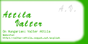 attila valter business card